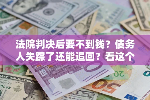 武汉法院判决后要不到钱？债务人失踪了还能追回？看这个方法！