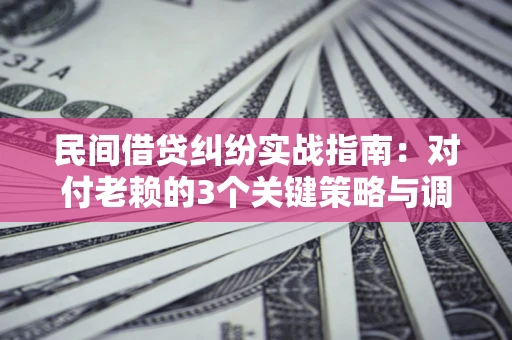 武汉民间借贷纠纷实战指南：对付老赖的3个关键策略与调解盲区解析