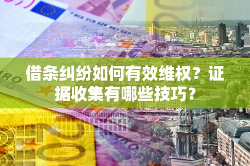 武汉借条纠纷如何有效维权？证据收集有哪些技巧？