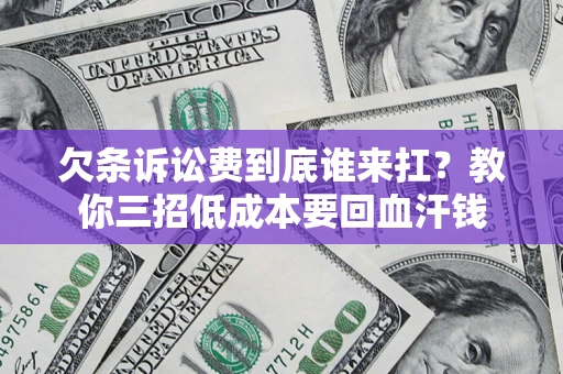 武汉欠条诉讼费到底谁来扛？教你三招低成本要回血汗钱